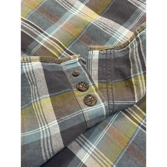 Duluth Trading Co Mens Button Down Heavy Flannel Plaid sz 2XL XXLARGE Shacket - Picture 7 of 12